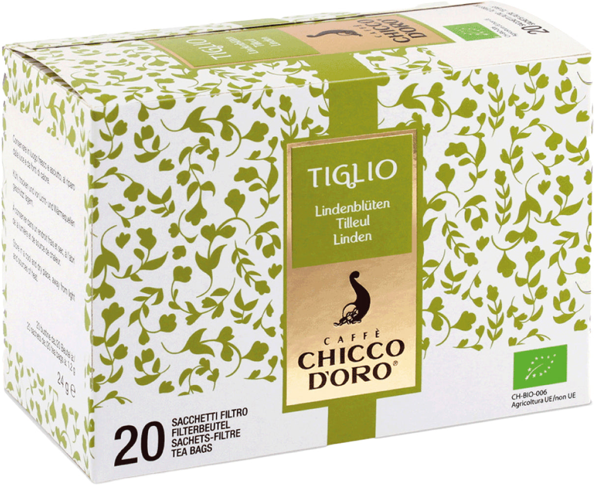 Chicco d'oro Kräutertee Lindenblüte – Teebeutel 20 Beutel – Bio