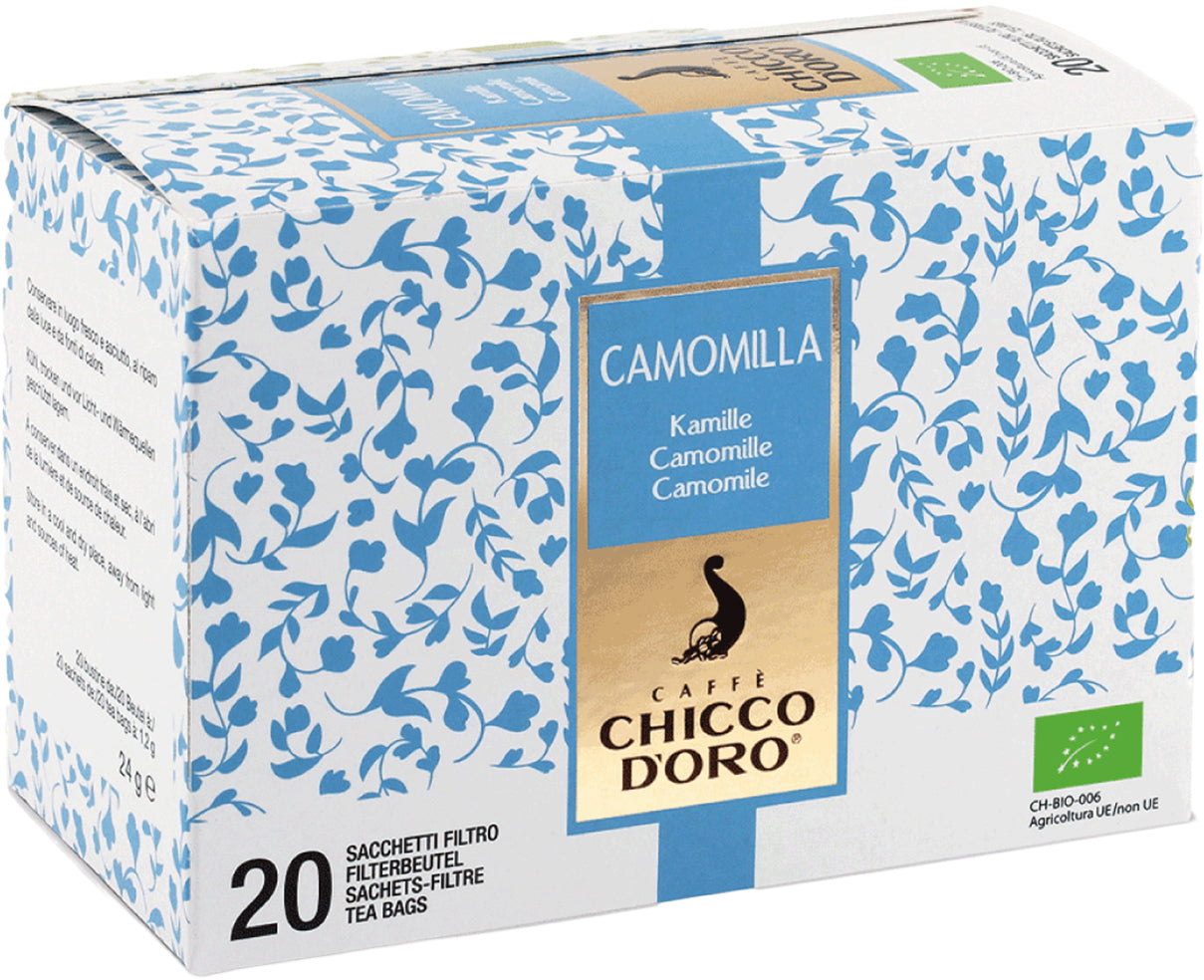 Chicco d'oro Kräutertee Kamille – Teebeutel 20 Beutel – Bio