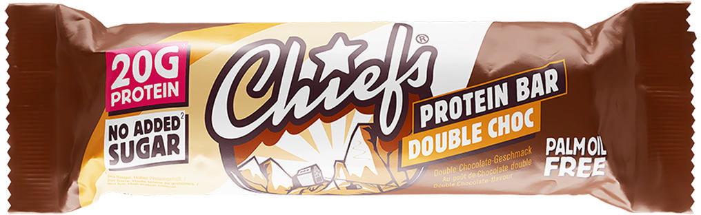 Chiefs Protein-Riegel – Double Choc – 12 × 55 g