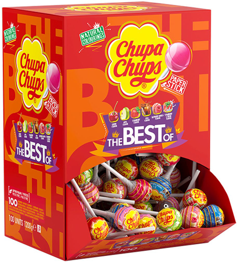 Chupa Chups The Best Of Lutscher – 100 × 12 g