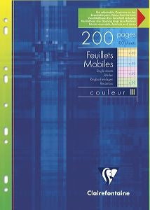 Clairefontaine Ringbucheinlagen – A4 – kariert 5 mm – 100 Blatt