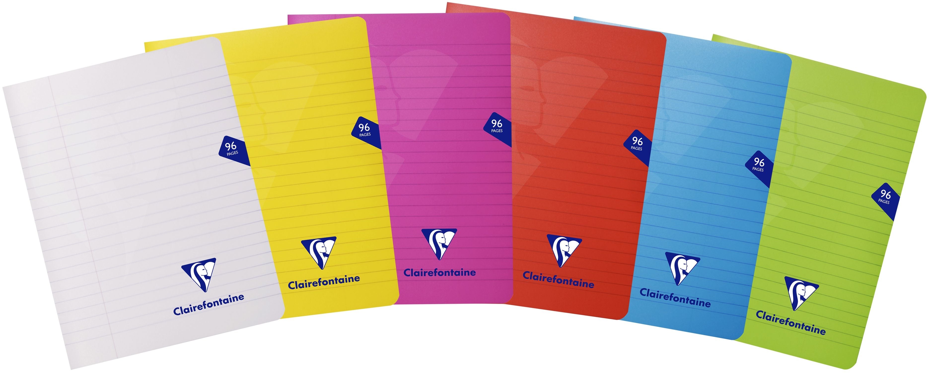 Clairefontaine Schulheft – 170 × 220 mm – liniert – 48 Blatt, assortiert