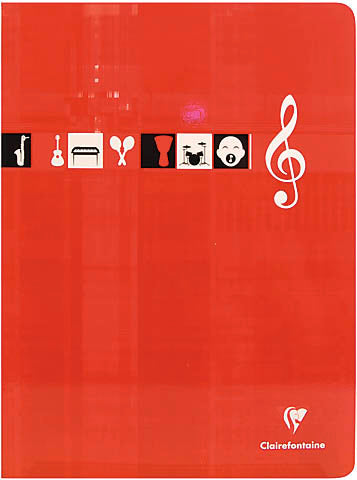 Clairefontaine Musiknotenheft – 167 × 221 mm – kariert 5 mm – 28 Blatt
