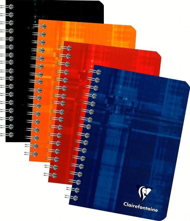 Clairefontaine Notizheft – 94 × 145 mm – 5 mm kariert – 50 Blatt – 90 g/m² – Spiralbindung, mehrfarbig