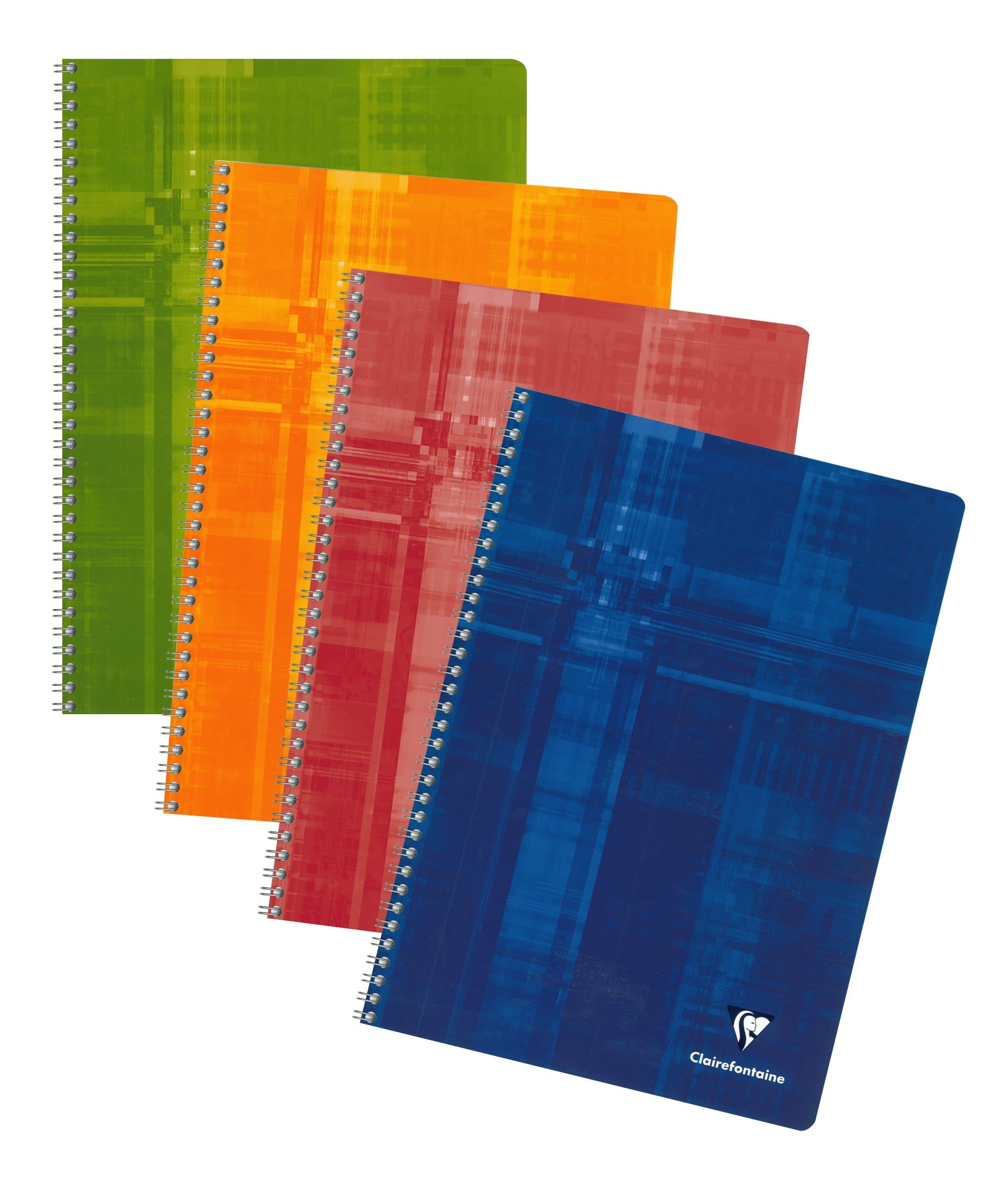 Clairefontaine Spiralheft – A4 – liniert – 50 Blatt – 90 g/m² – Spiralbindung, laminiertes Cover, mehrfarbig