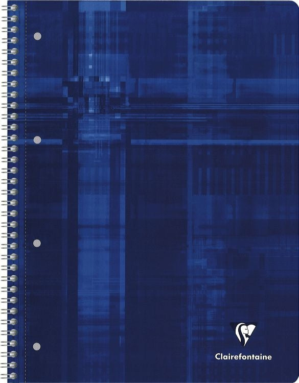 Clairefontaine Spiralheft – A4+ – 80 Blatt – Spiralbindung, 4-fach gelocht, mikroperforiert, farbig sortiert