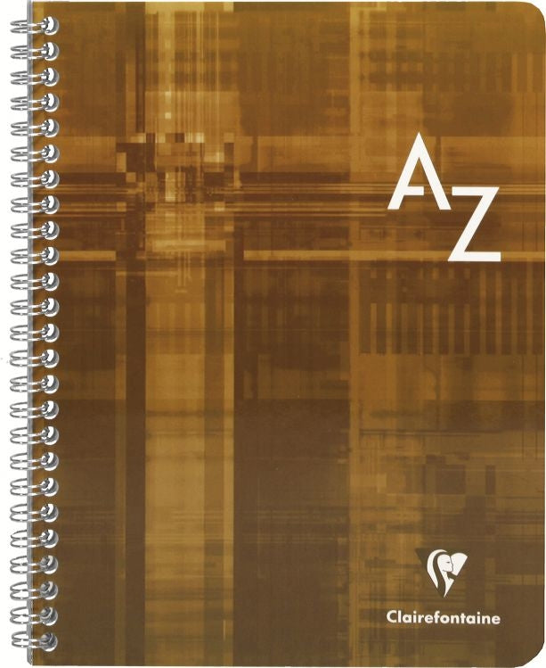 Clairefontaine Spiralheft – A5 – kariert 5 mm – 90 Blatt – Index A–Z – mehrfarbig