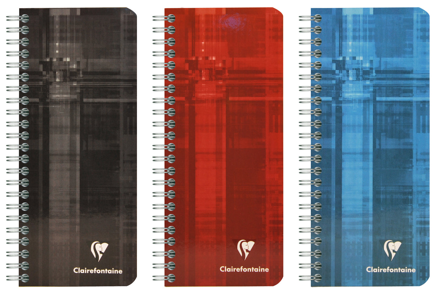 Clairefontaine Spiralheft – 86 × 202 mm – kariert 5 mm – 90 Blatt – 90 g/m² – Spiralbindung – farbig sortiert