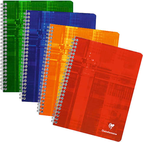 Clairefontaine Spiralheft – 217 × 176 mm – kariert 5 mm – 90 Blatt – Spiralbindung – mehrfarbig