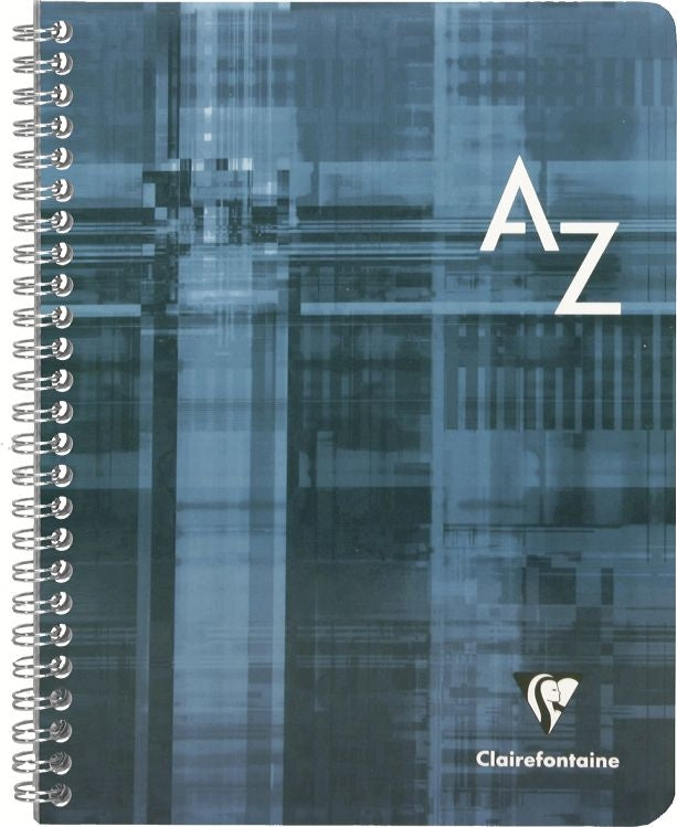 Clairefontaine Spiralheft – 223 × 174 mm – kariert 5 mm – 50 Blatt – Spiralbindung, Index A–Z, mehrfarbig