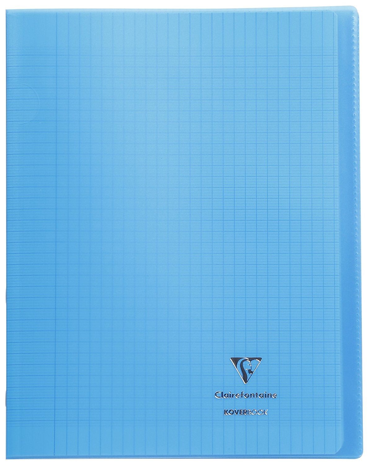 Clairefontaine Schulheft – 240 × 320 mm – 48 Blatt – 90 g/m² – Softcover, 2 Taschen, Haftetikette, transparent