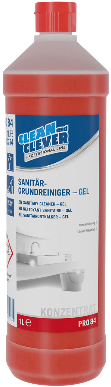Clean and clever PRO 84 Bad-/Kalkreiniger für Fliesen, Waschbecken, WC – Konzentrat