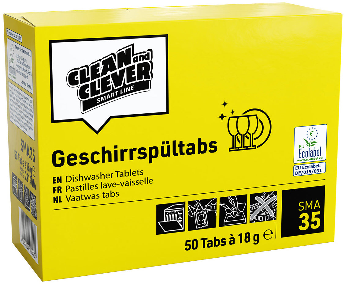 Clean and Clever SMA35 Geschirrspültabs – 50 Tabs