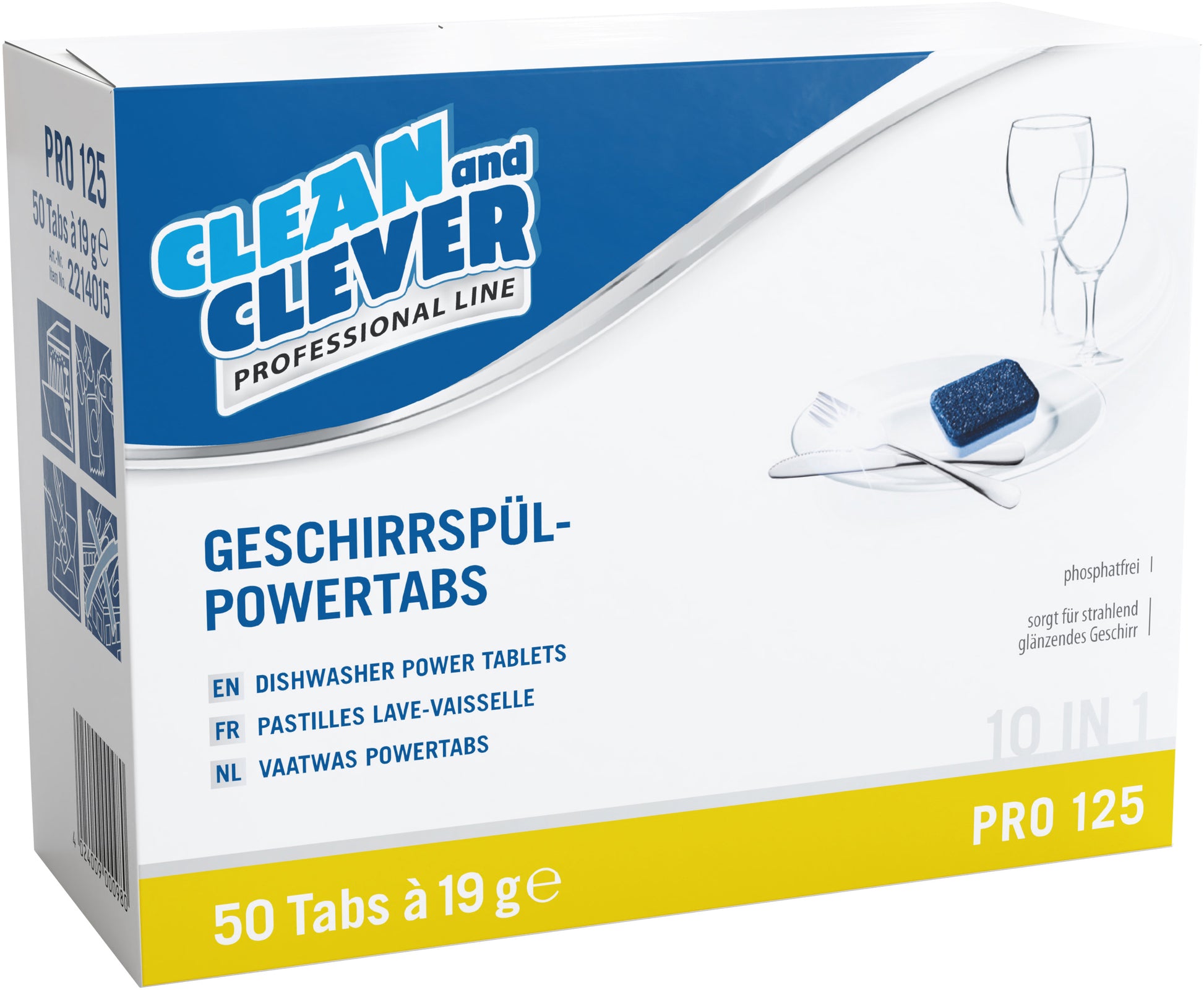 Clean and clever Spülmaschinentabs All-in-1 – 50 Tabs