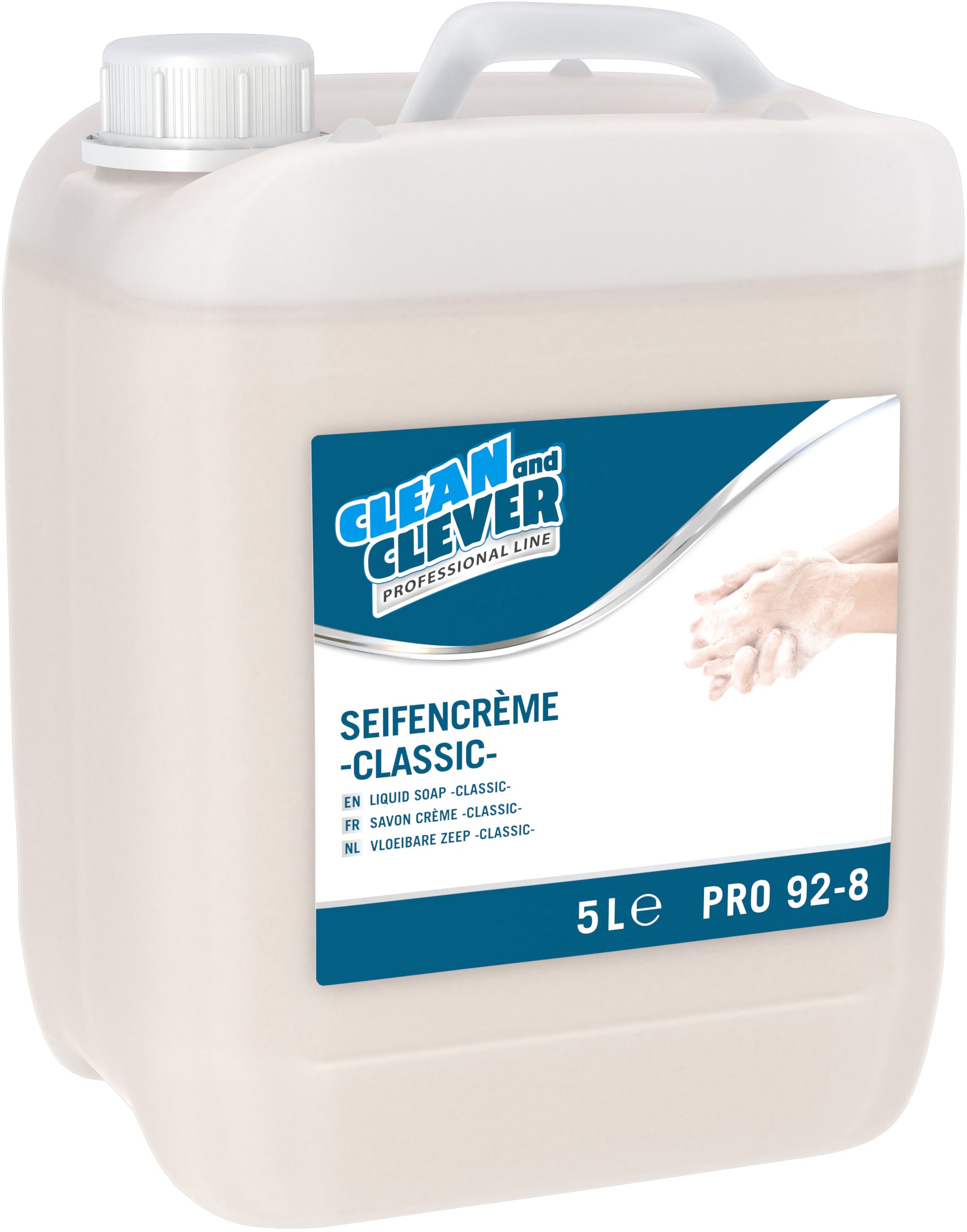 Clean and clever Handseife Flüssig PRO92-8 – 5 l – weiss