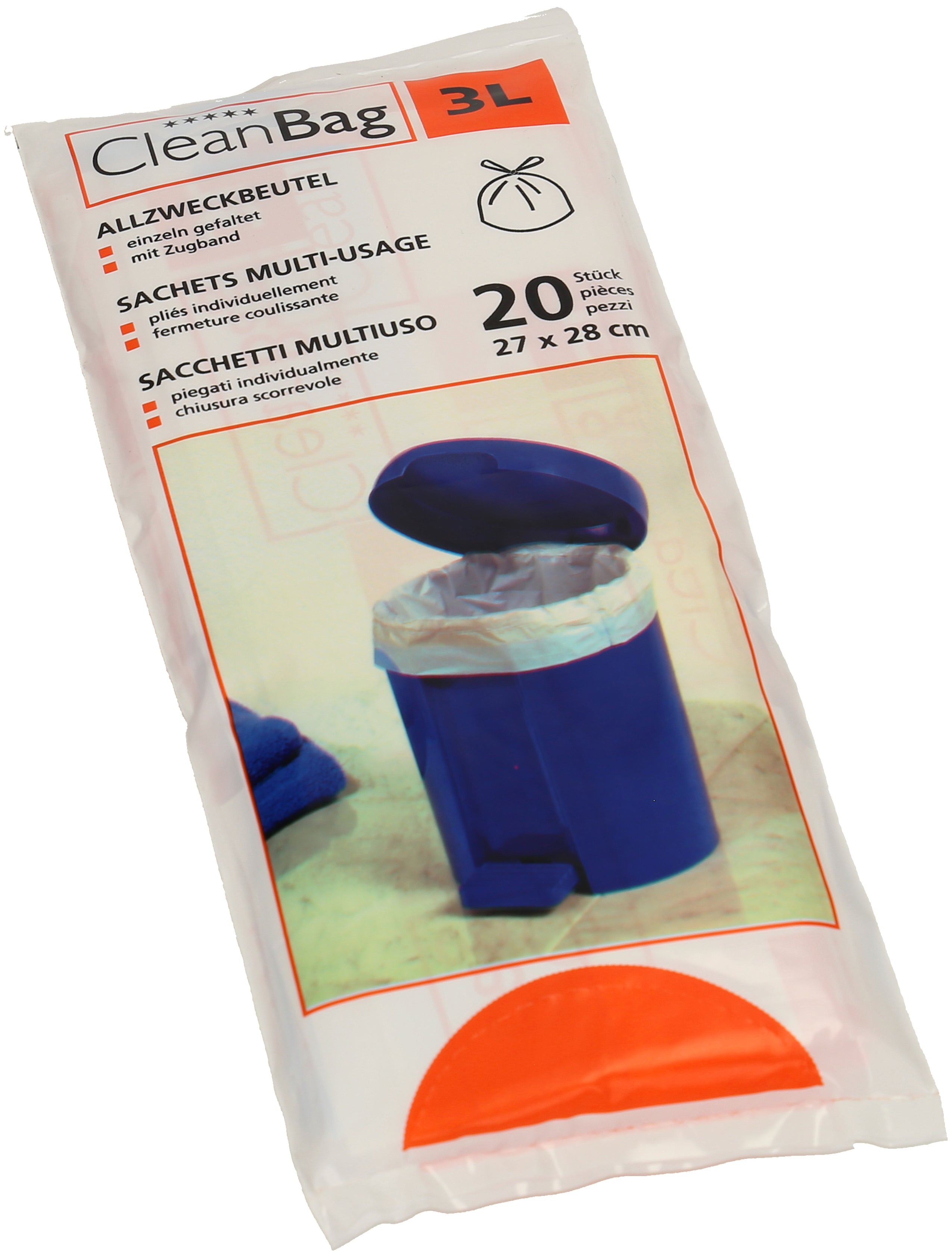 Cleanbag Mehrzweckbeutel 2694 – mit Zugband, 102 × 20 × 273 mm