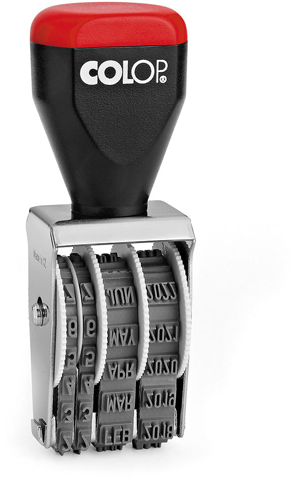 Colop D 04000/D – Traditioneller Datumstempel, Schrifthöhe 4 mm – Metall-Kunststoffgehäuse