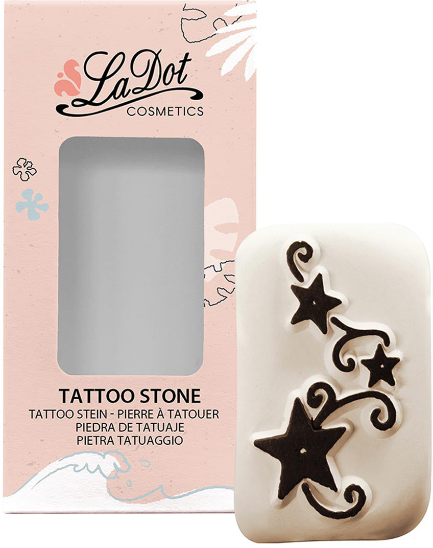 Colop Stempel – LaDot Tribal Stars Mittel – Textplatte 47 × 23 mm – für Haut