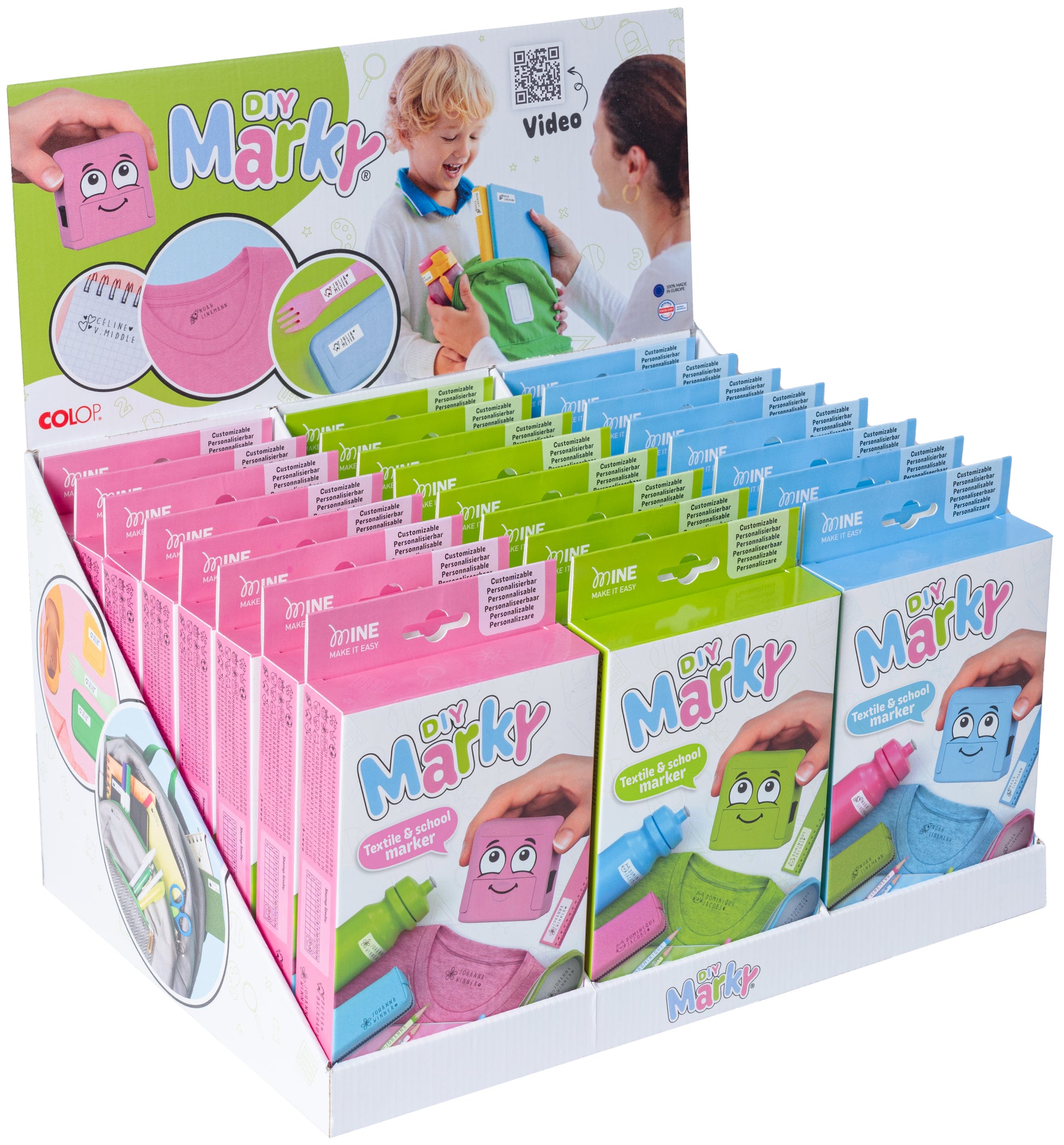 Colop DIY Marky – Kennzeichnungsstempel (Textil) – 24er-Set