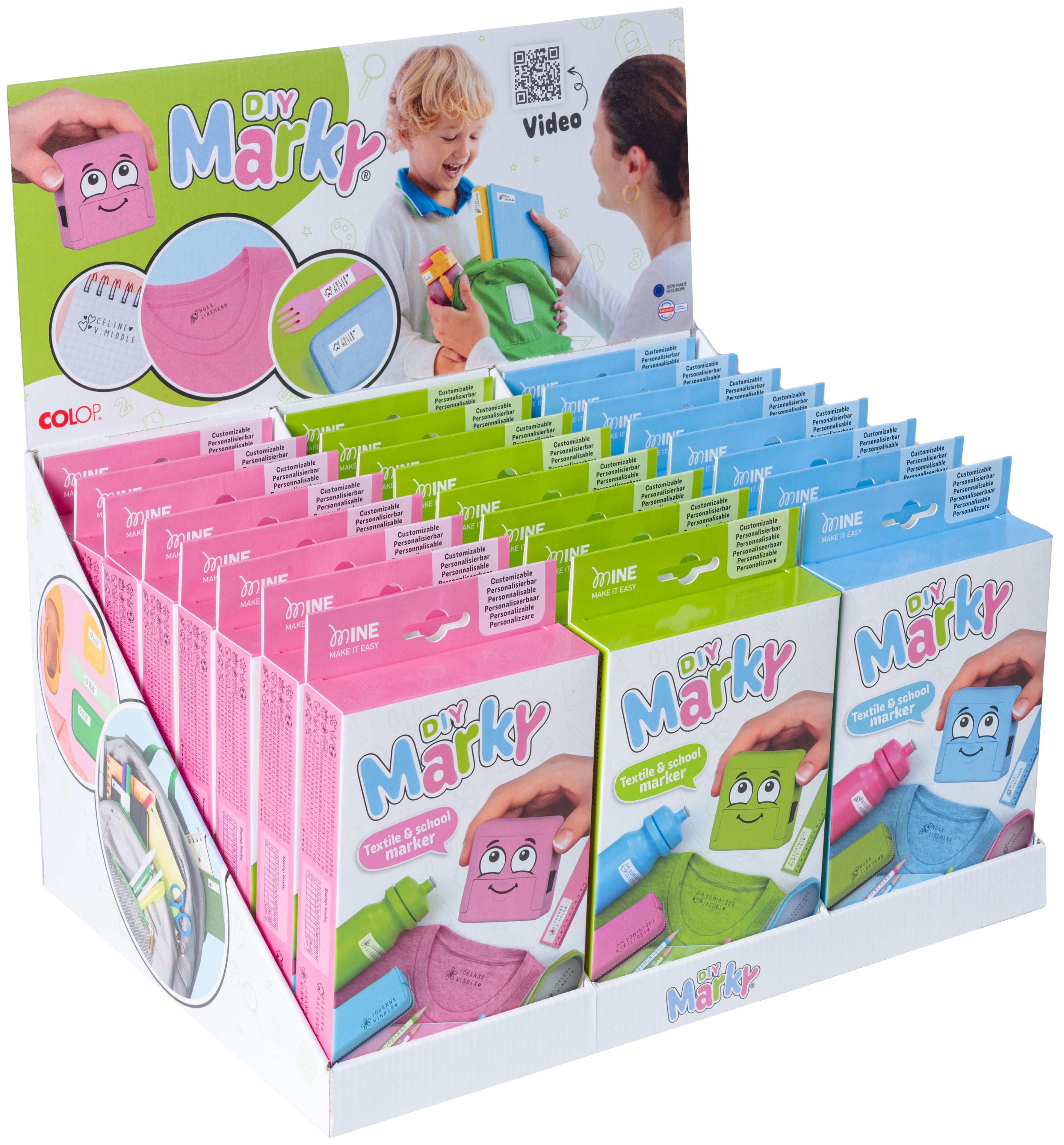 Colop DIY Marky – Kennzeichnungsstempel (Textil) – 24er-Set