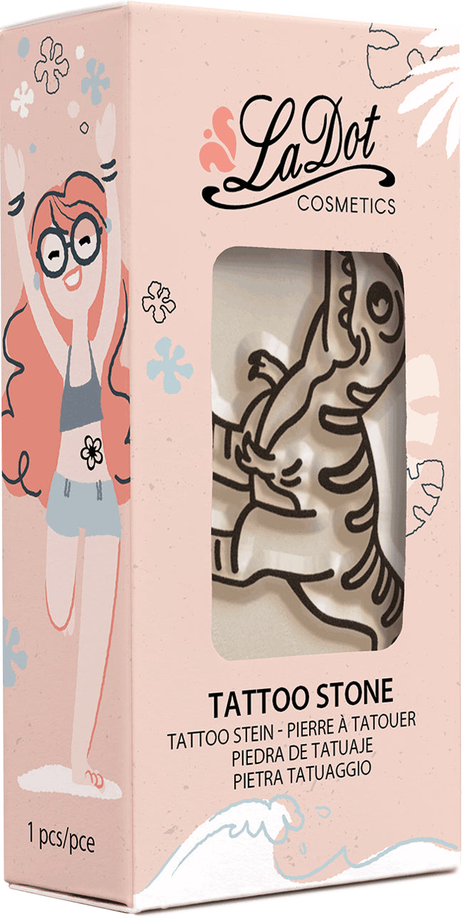 Colop Tattoo-Stempel-Set LaDot Kids Stein – Dinosaurier – Mittel – für LaDot Body-Tinte