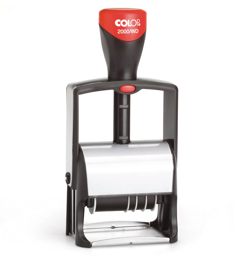Colop Classic 2000/WD – Selbstfärbender Datumstempel, 12 Texte – Schwarz