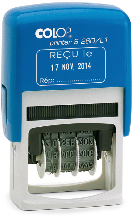 Colop Recu le F S260L1/F – Selbstfärbender Datumstempel, 4 mm Schrifthöhe
