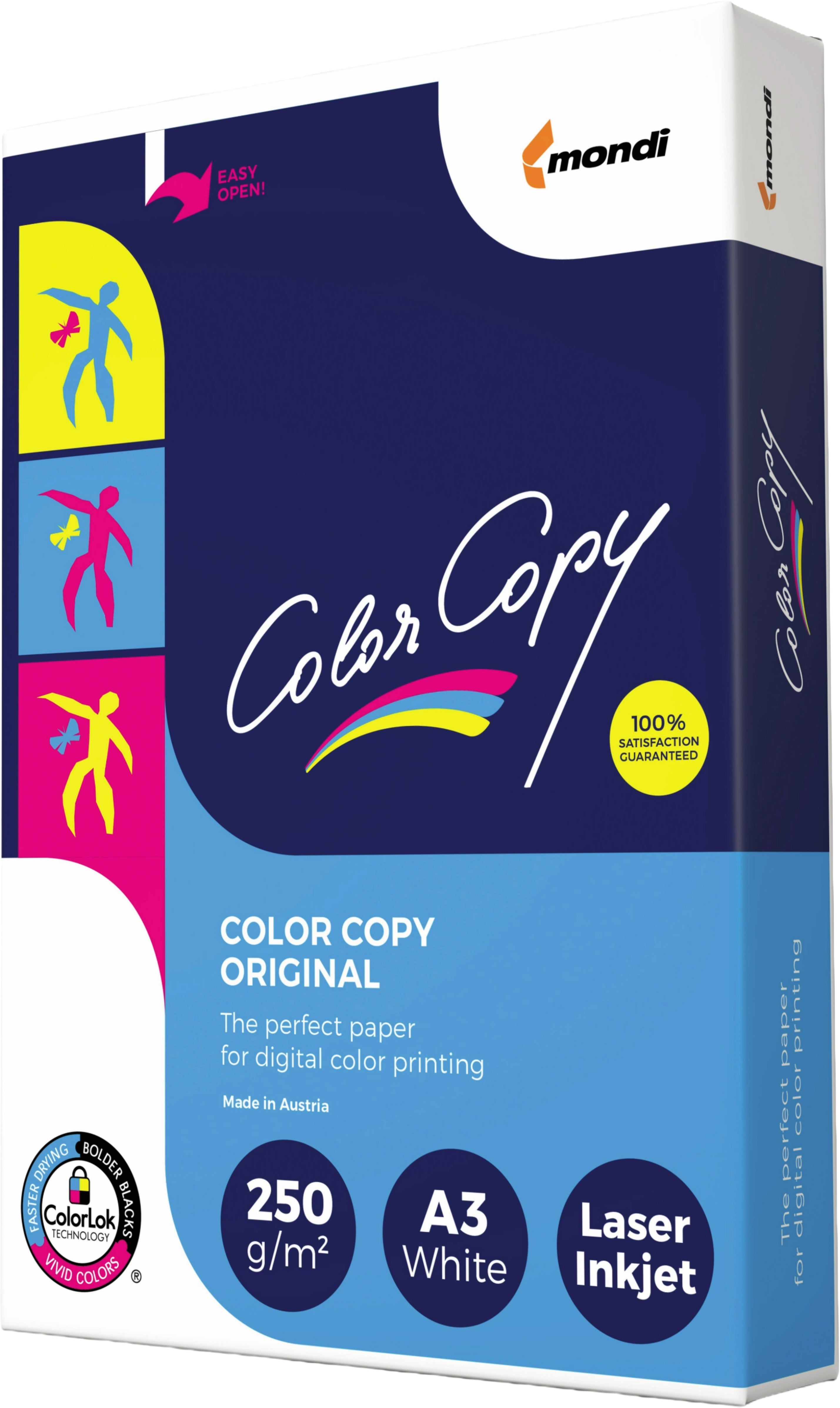 Color Copy Beschichtetes Laserpapier Seidenmatt Weiss – A3, 250 g/m², 125 Blatt