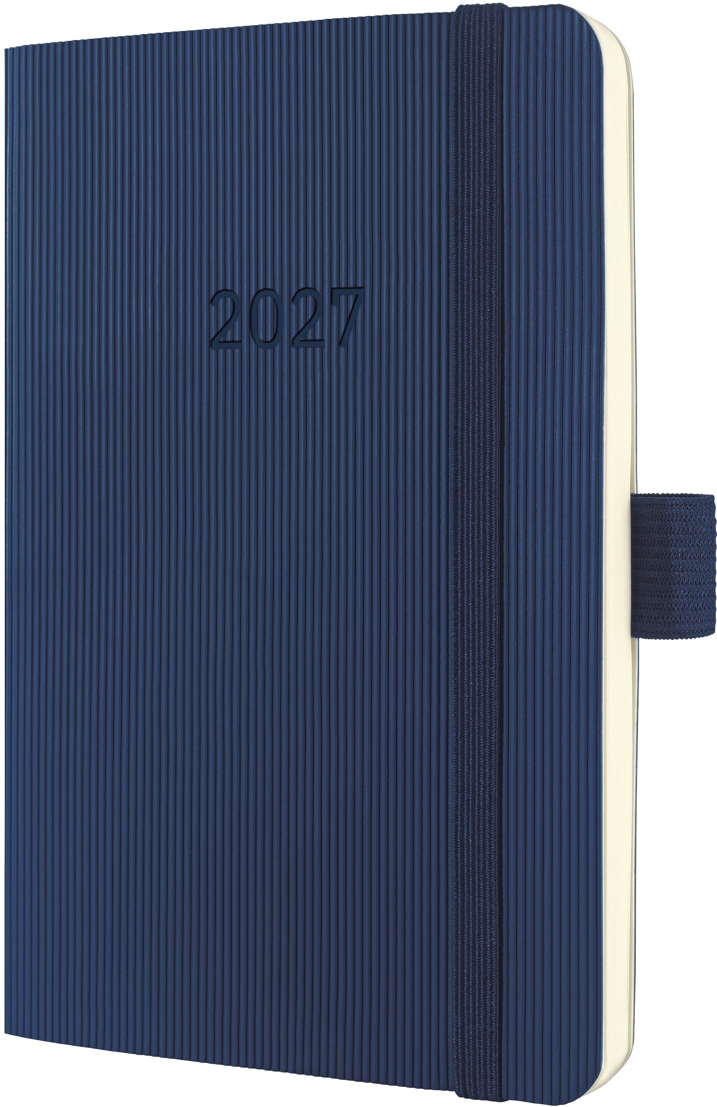 Conceptum C2733 – Wochenagenda 2027, 1 Woche/2 Seiten, 9,6 × 14,2 cm, Softcover, Dunkelblau
