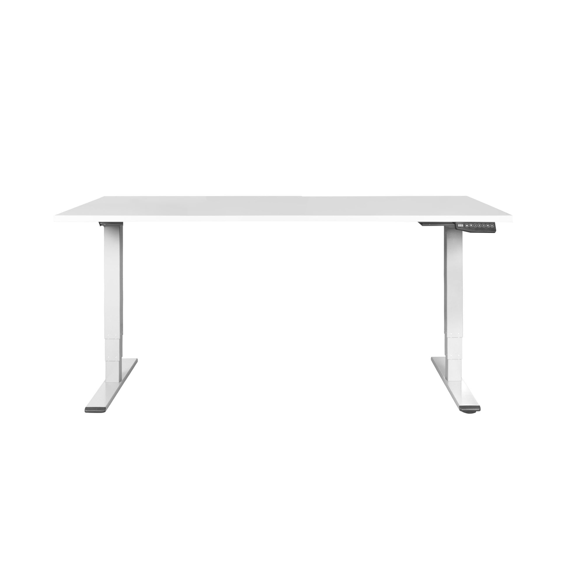 Contini ET225E – Elektrischer Sitz-/Steh-Tisch, 140 × 80 cm, Höhe 64,5–130 cm, 100 kg, Weiss