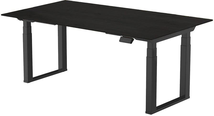 Contini ET223Q – Elektrischer Sitz-/Steh-Tisch, 180 × 80 cm, Höhe 60,5–125,5 cm, 200 kg, Schwarz
