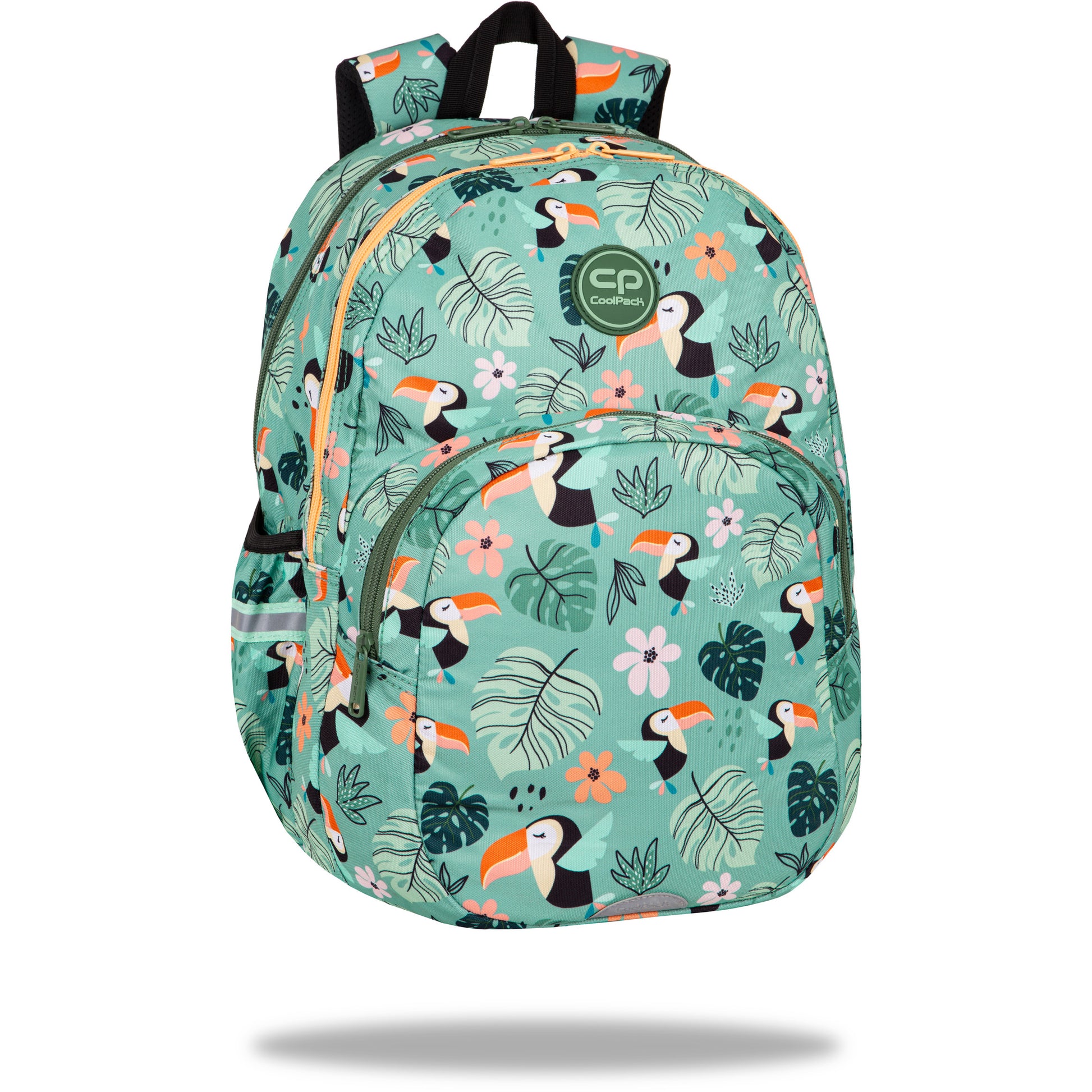 Coolpack Schulrucksack Rider – 27 l, mit Organizer – Toucans, 380 × 460 × 60 mm
