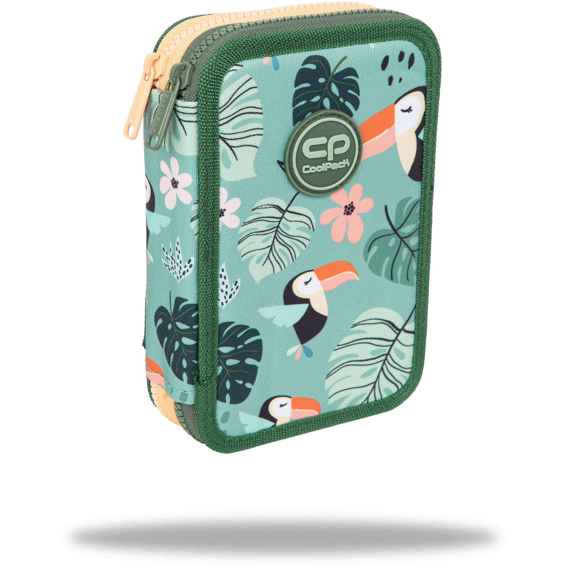 Coolpack Jumper F066662 – Schüleretui, 2 Reissverschlüsse, gefüllt, Toucans, 13 × 5 × 20,5 cm