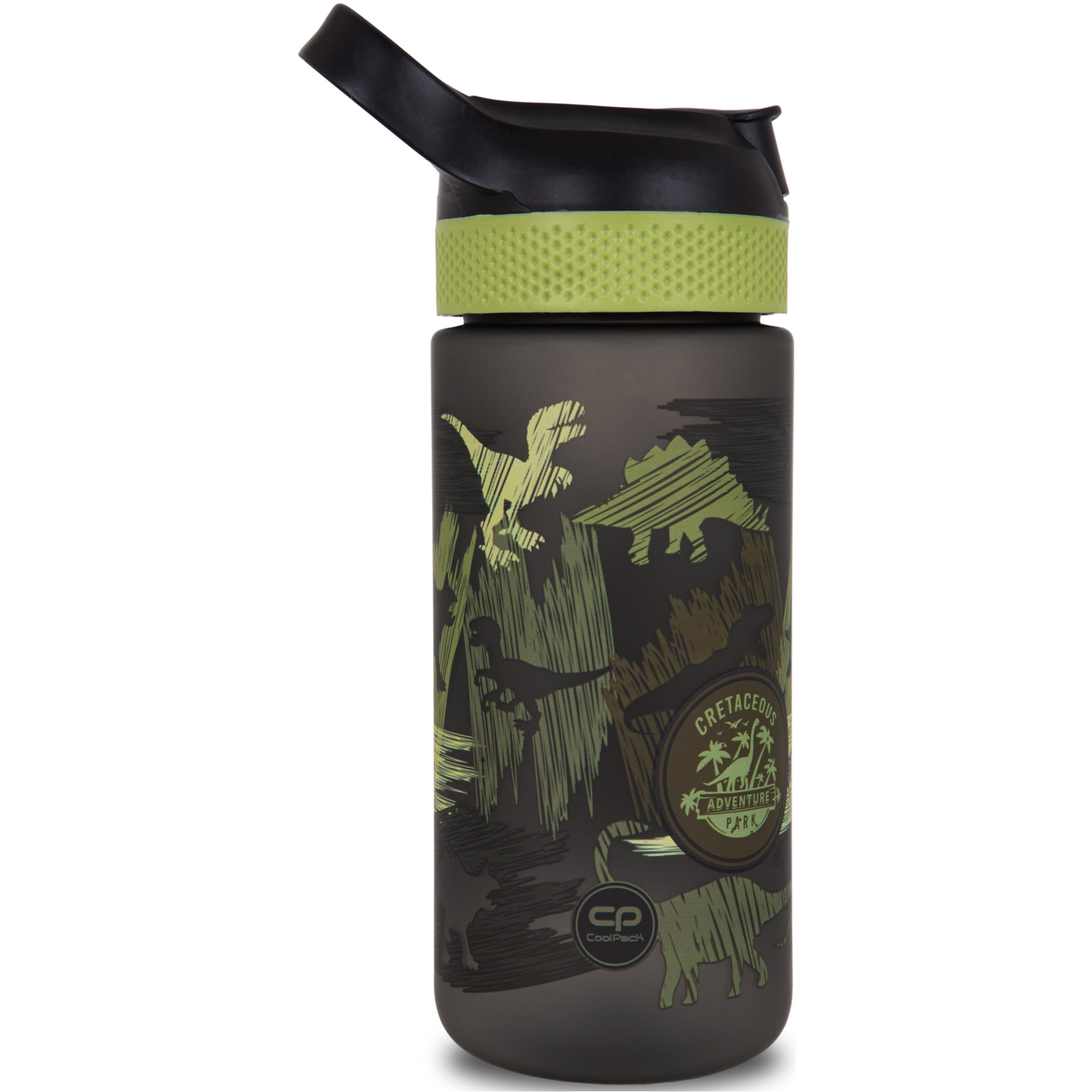Coolpack Bibby Kindertrinkflasche 420 ml – mit Strohhalm, Tritan, Adventure Park