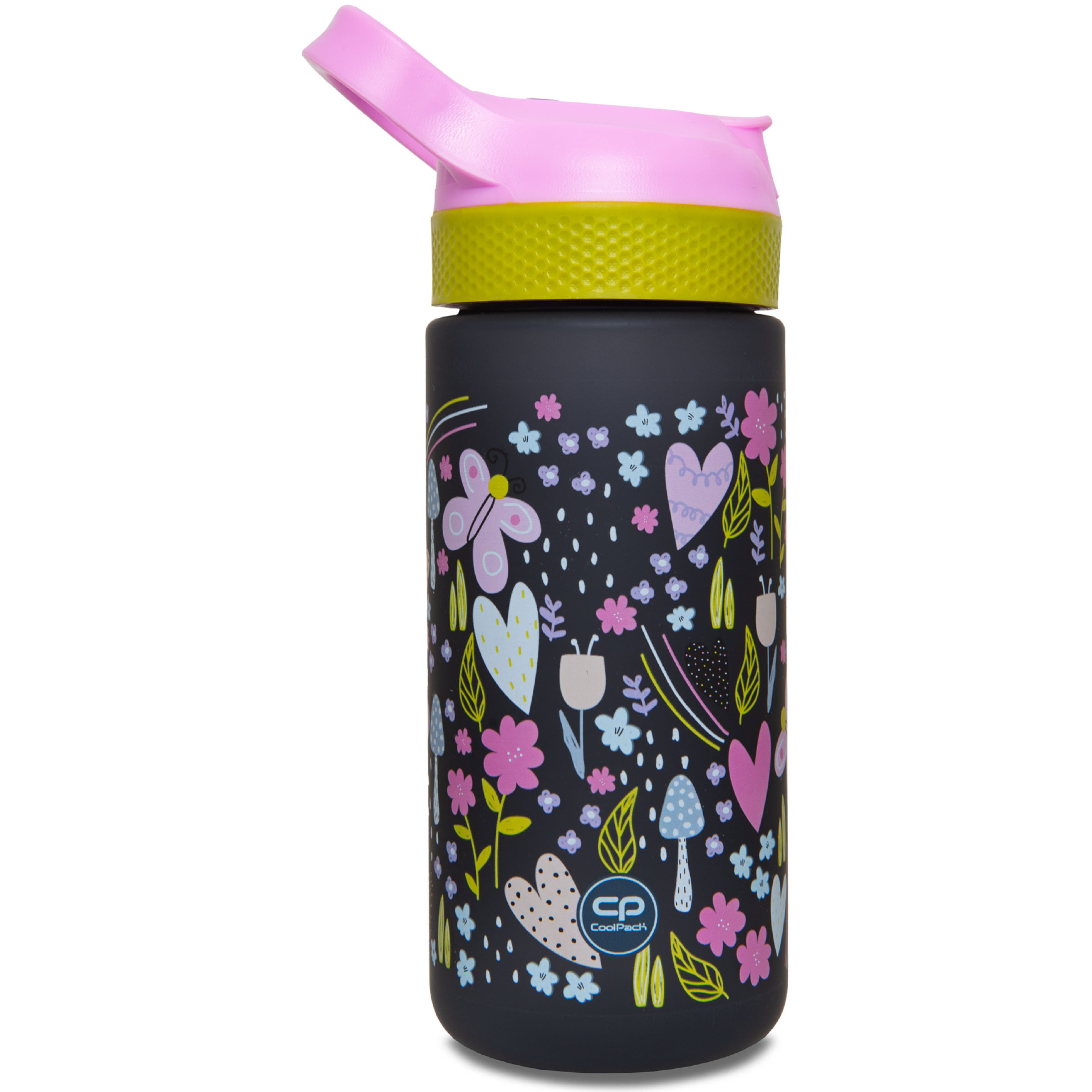 Coolpack Bibby Kindertrinkflasche 420 ml – mit Strohhalm, BPA-frei, Tritan