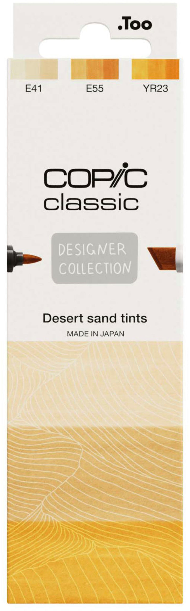 Copic Classic Filzstift – nachfüllbar, 3 Farben (Desert sand Töne: E41, E55, YR23)