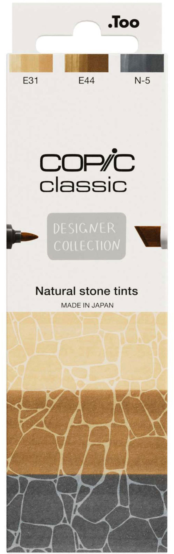 Copic Classic Designer Filzstift, Natural Stone Tints – nachfüllbar, 3 Farben