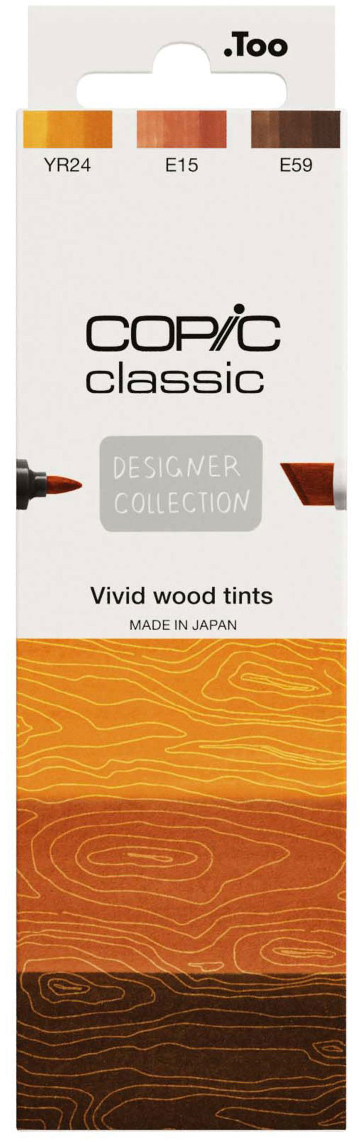 Copic Classic Filzstifte – 3 Farben, Vivid Wood Tints (E41, E55, YR23)