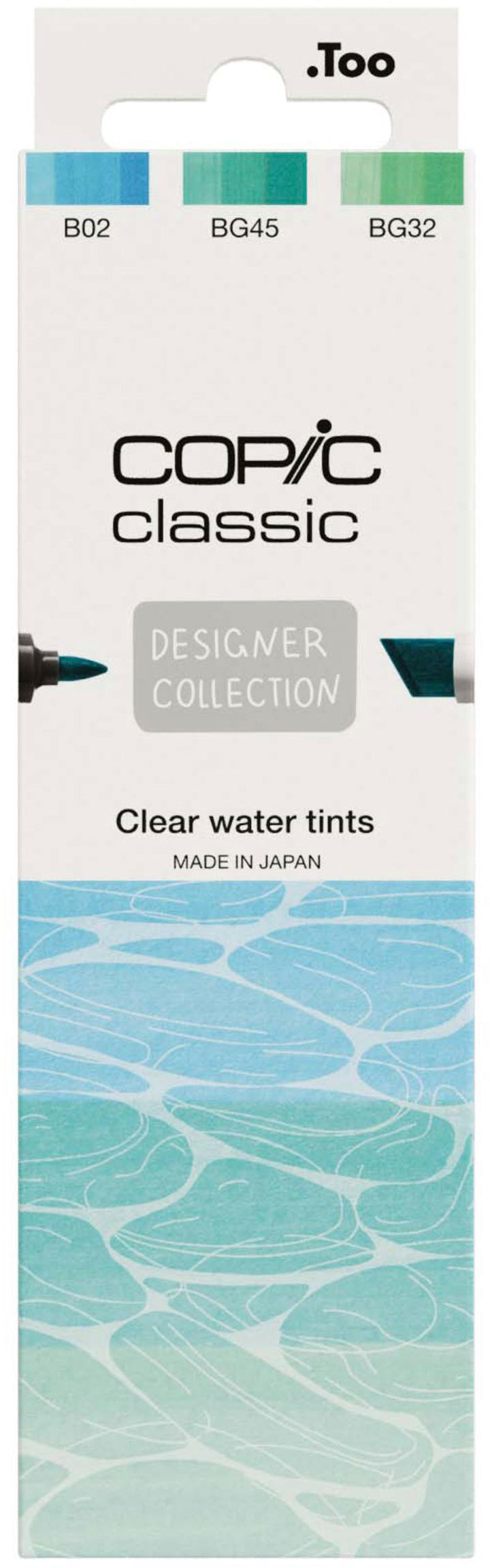 Copic Klassischer Filzstift, Clear Water Tints – nachfüllbar, 3 Farben