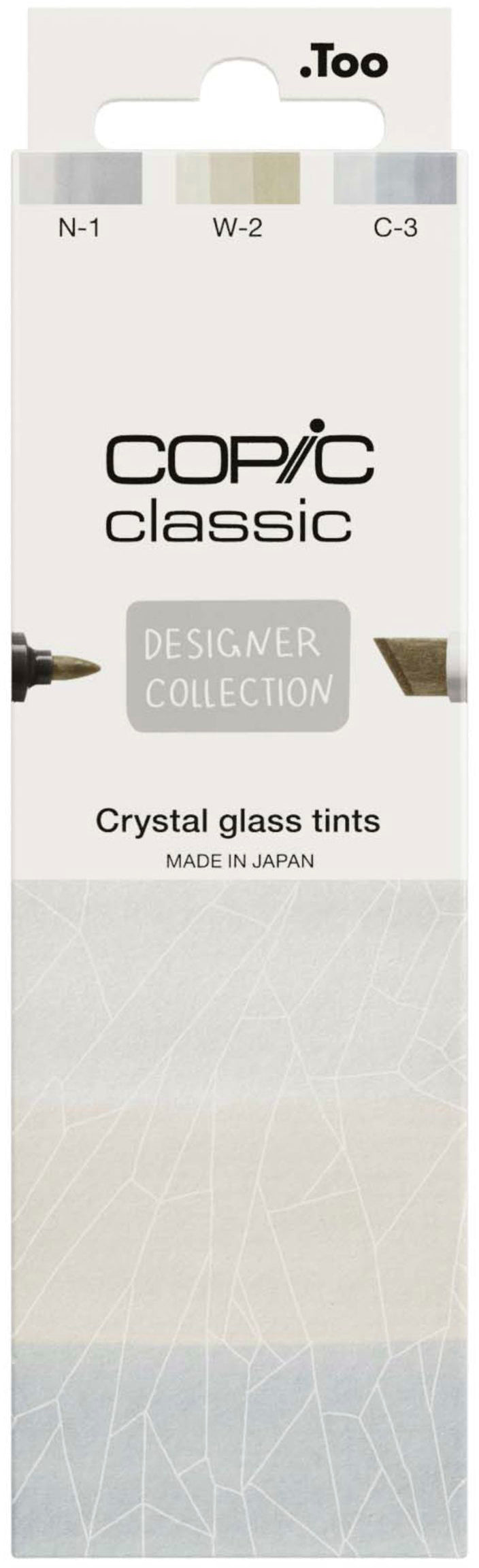 Copic Classic Designer Filzstift, Crystal Glass Tints – 3 Farben