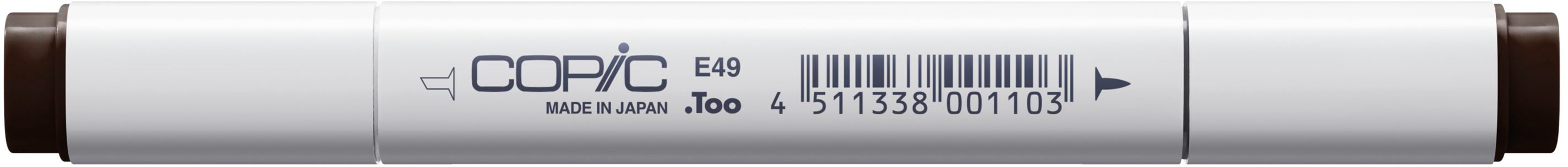 Copic Classic Marker – Doppelspitze, Kombi, alkoholbasiert, E49 Dark Bark