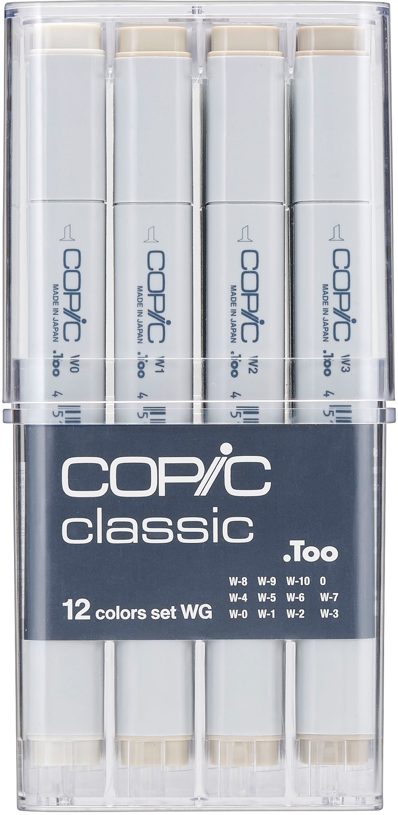 Copic Classic Filzstift, Doppelspitze – Kombi, alkoholbasiert, 12 Farben