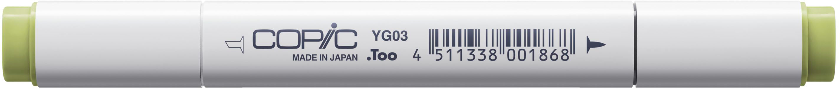 Copic Classic Permanentmarker – Doppeltspitze – Gelbgrün (YG03), nachfüllbar