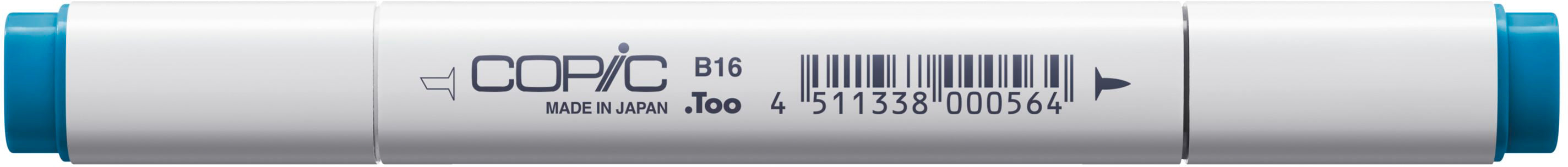 Copic Klassischer Filzstift, Doppelspitze – Kombi (breit + fein), alkoholbasiert, B16 Cyanine Blue