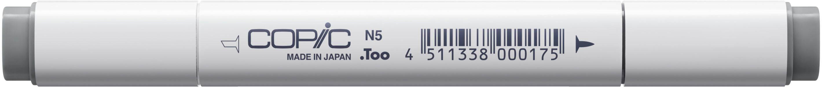 Copic Classic N-5 Permanentmarker – Doppeltspitze (breit, fein) – Neutralgrau