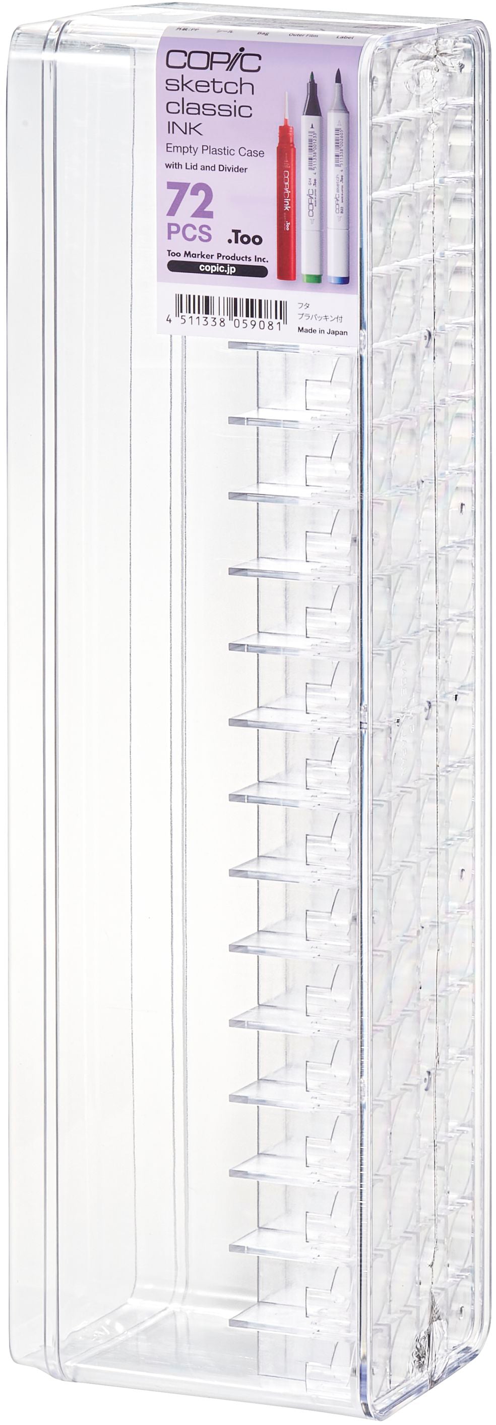 Copic Thekendisplay 72 Stück – für Classic, Sketch, Ink – leer – 75×105×320 mm – 20075D72