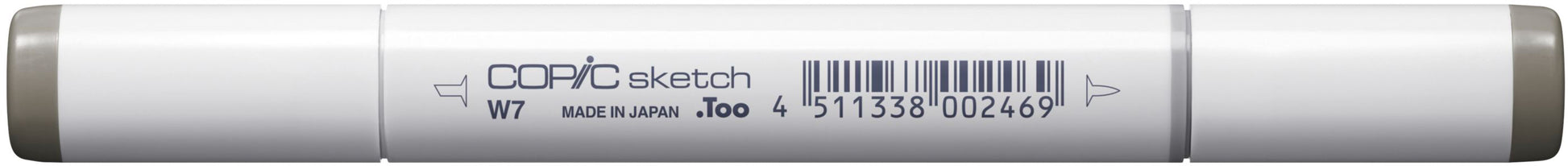 Copic Sketch Pinselstift, Doppelspitze – Kombi (Pinsel + Medium Broad), alkoholbasiert, warmes Grau Nr. 7