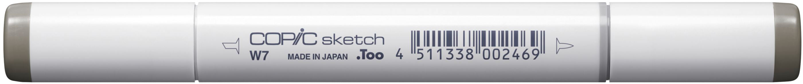 Copic Sketch Pinselstift, Doppelspitze – Kombi (Pinsel + Medium Broad), alkoholbasiert, warmes Grau Nr. 7