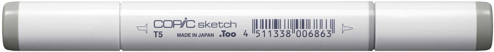 Copic Sketch Pinselstift, Doppelspitze – Pinsel + Medium Broad, alkoholbasiert, Toner Grau Nr. 5