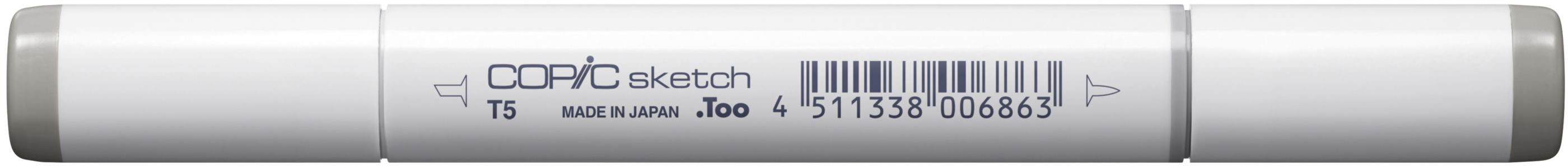 Copic Sketch Pinselstift, Doppelspitze – Pinsel + Medium Broad, alkoholbasiert, Toner Grau Nr. 5